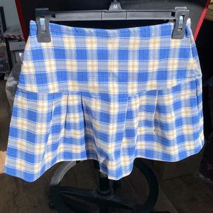 V&X Womens plaid pleated pull-on mini skirt